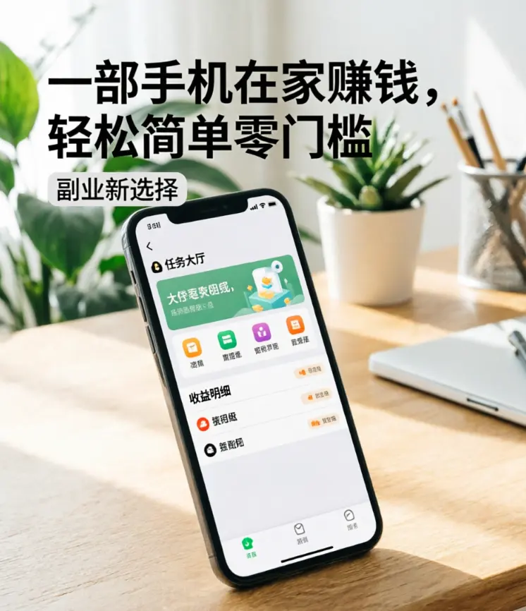 一部手机在家赚钱,轻松简单零门槛|副业新选择