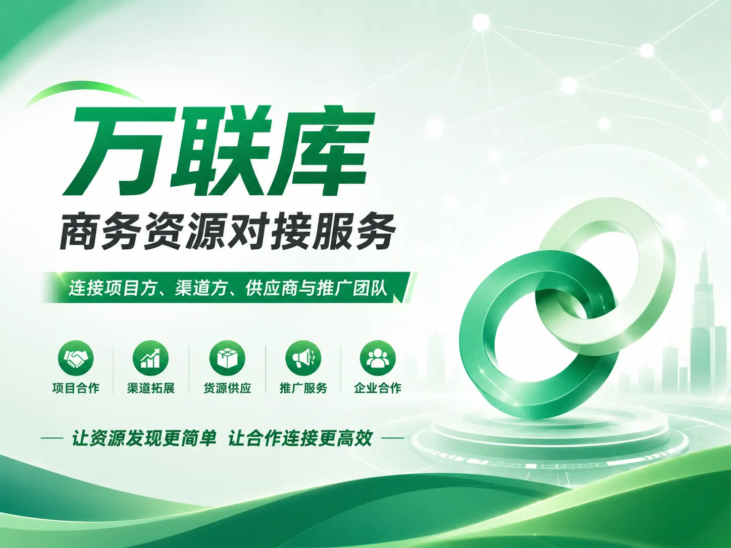 万联库商务资源对接服务展示图