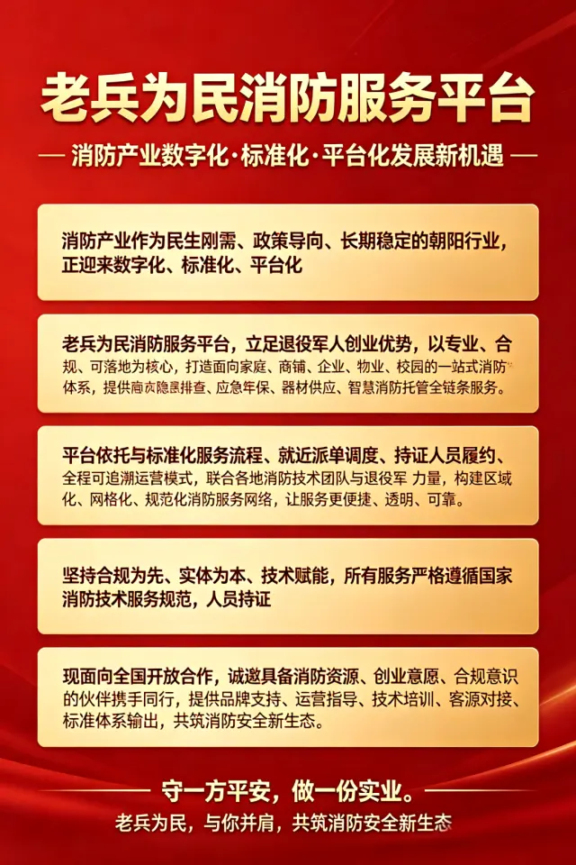 我是老兵为民消防服务平台（中防坤享消防科技），专注顺势而为，破局新生——老兵为民消防服务平台发展规划-3