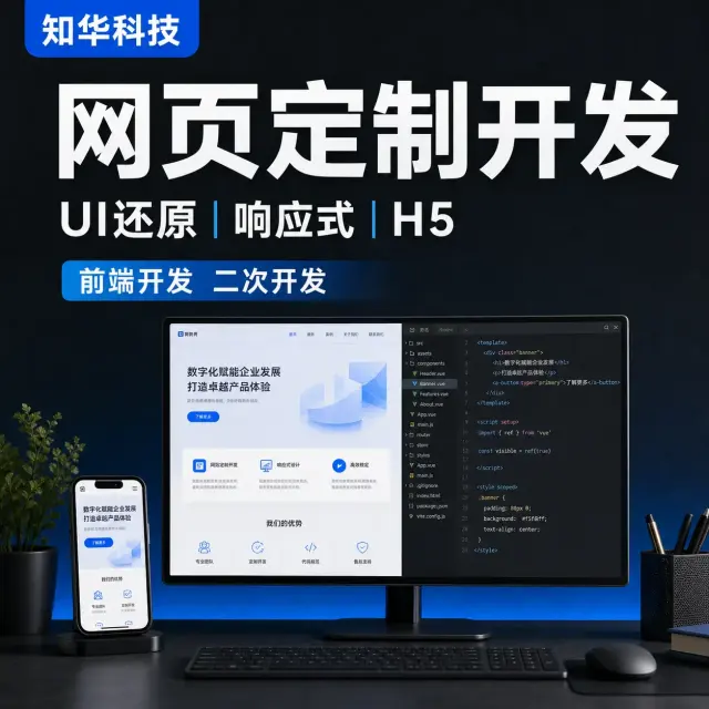 网页定制开发｜前端页面UI还原｜响应式H5后台二次开发-1